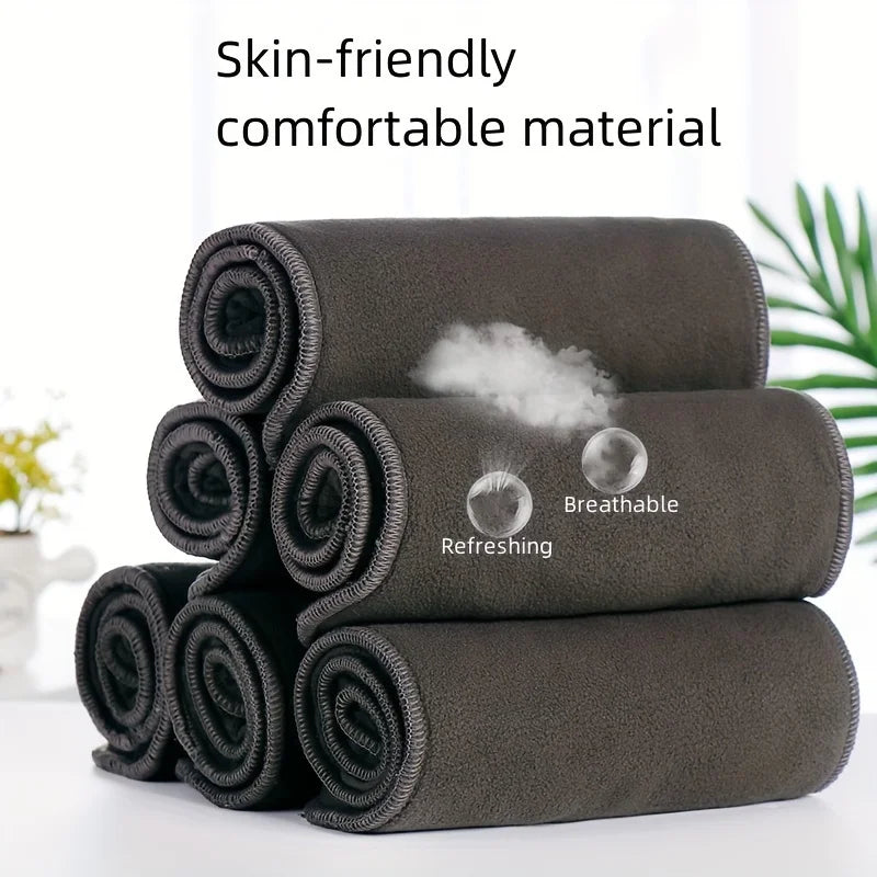 BIAI 1pc/3pcs/5pcs Five-layer Washable Bamboo Charcoal Diaper Resuable Adult Insert Diaper Durable Breathable Old Man of Diapers