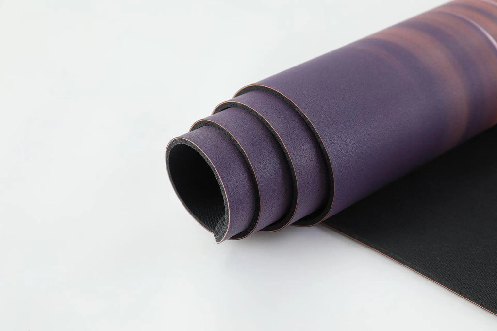 Coconut Shell Matte PU Flow Pattern Contrasting Natural Rubber Yoga Mat, Sweat Absorption and Non-Slip, Fitness Dance Home Mat