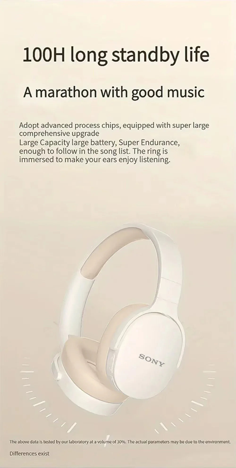 Tidesmit Wireless Headphones: Active Noise Cancellation Over-Ear Pro Audio Tidesmit