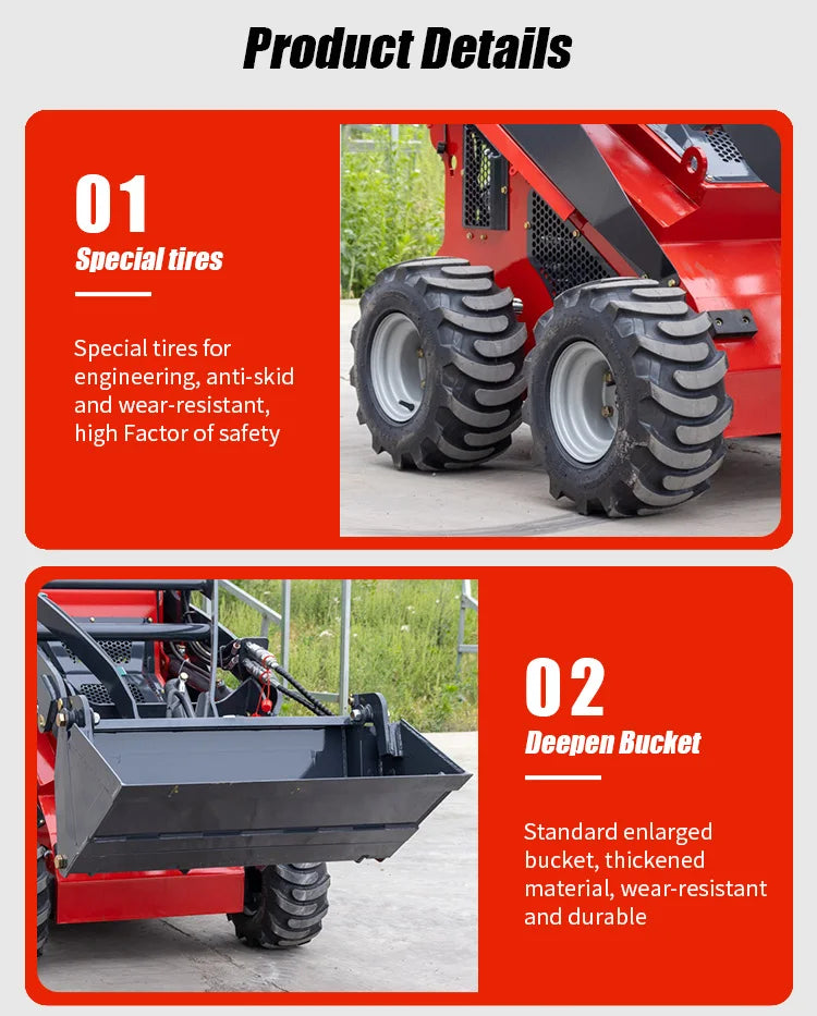 Custom Cheap Mini Skid Steer Loader Manufacturing Mini Skid Steer Loader for Sale