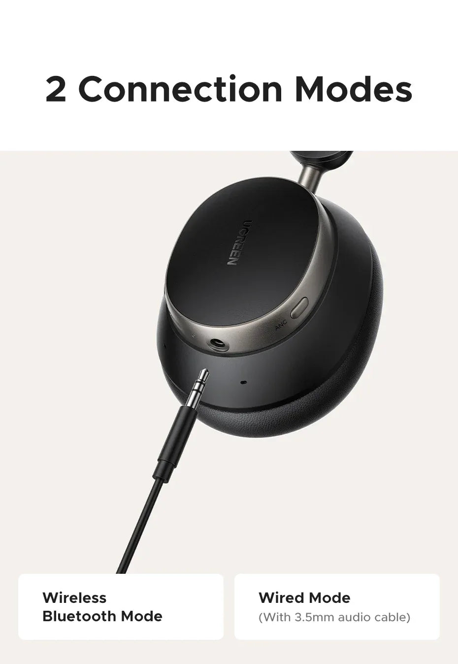Tidesmit Wireless Noise Cancelling Headphones 120H Hi-Res Audio Studio Pro Tidesmit