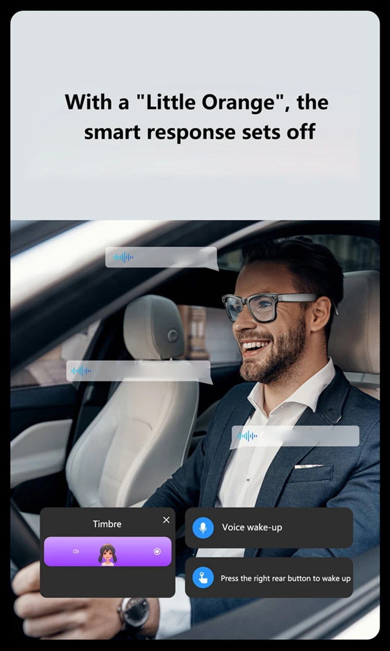 AI Smart Glasses with Camera & Bluetooth Audio - Tidesmit Multi-Lens Tidesmit