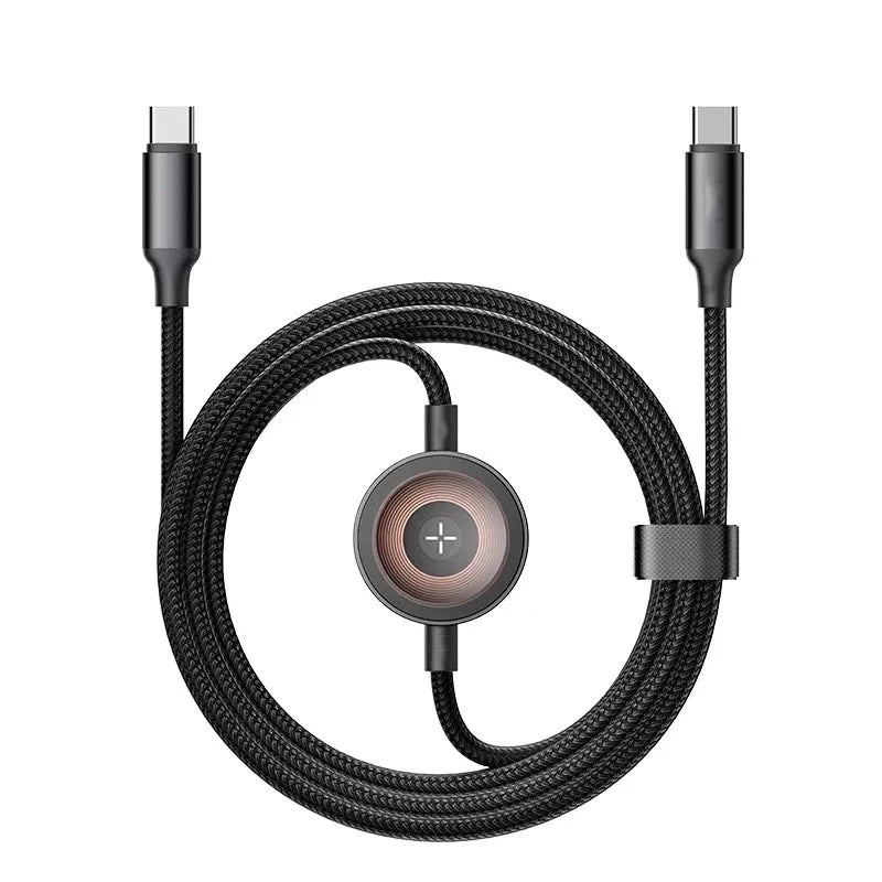 2-in-1 Apple Watch Wireless Charger - Fast Qi Certified Charging Cable Tidesmit