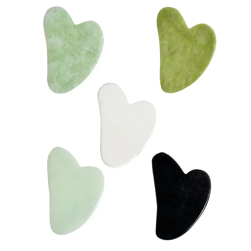 Jade Gua Sha Heart Massage Stone | Tidesmit Premium Facial Tool Back Massage Instrument Tidesmit