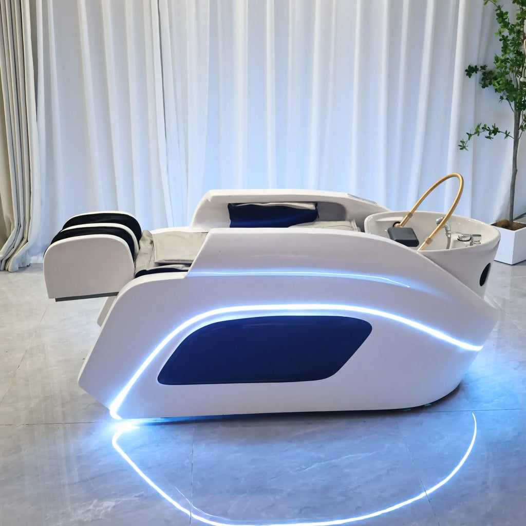 Massage Shampoo Bed for Salons – Ergonomic Hair Wash Station with Heat Massage Chairs Tidesmit
