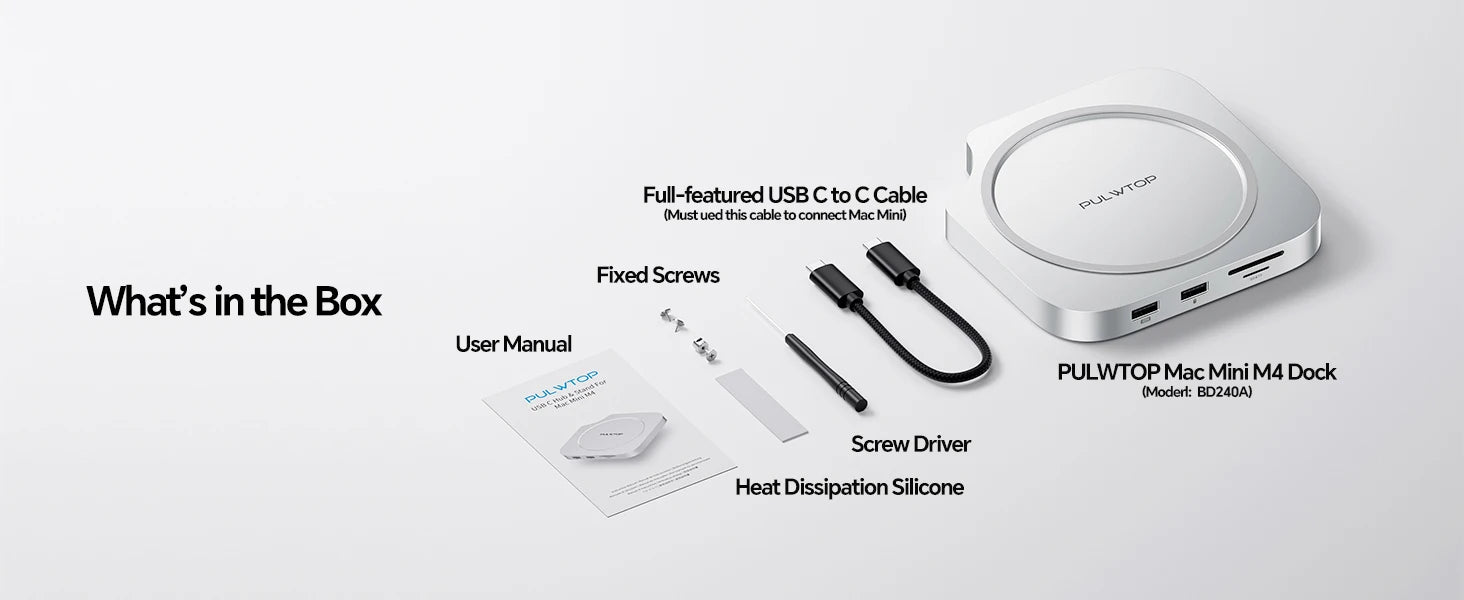 Mac Mini M4 Dock with 4TB SSD Enclosure & 4K HDMI Hub | Tidesmit Tidesmit