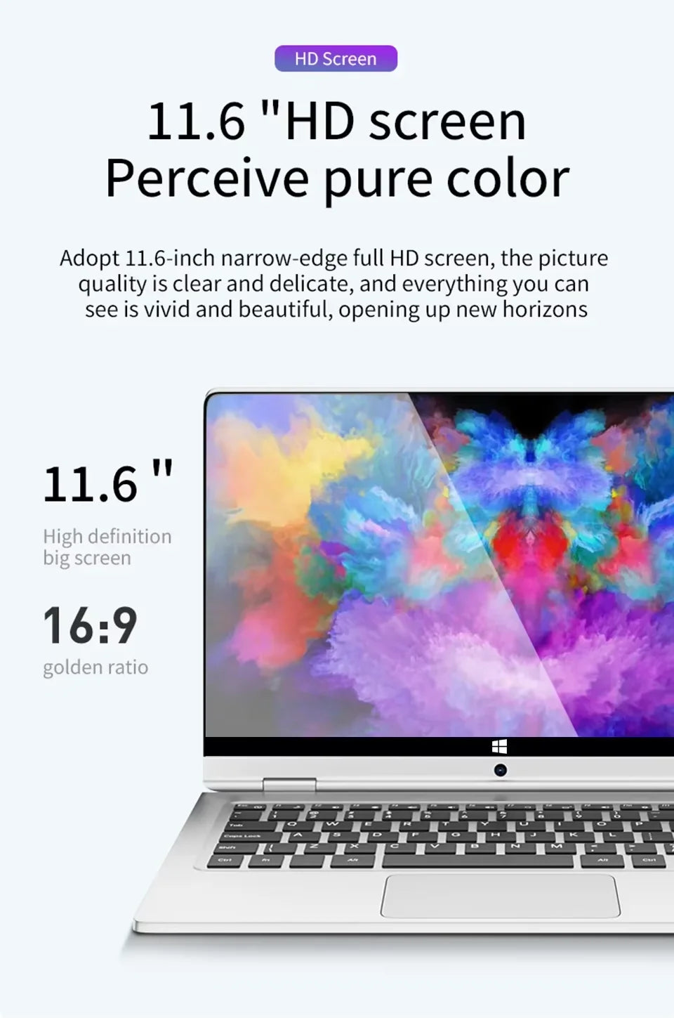 Touch Screen Notebook Portable 2 in 1 Laptop Computer Intel Core i7-8500Y / N4020 11.6 Inch Windows 11 Pro Tablet PC Computer