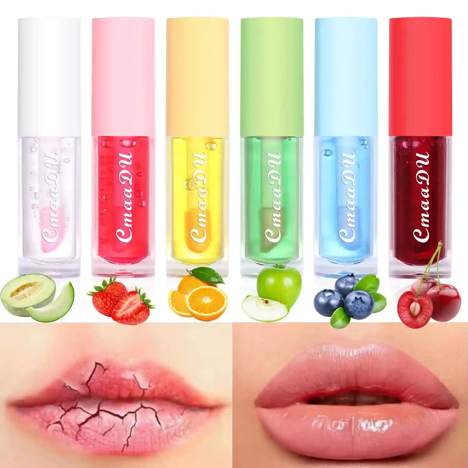 Moisturizing Fruit Lip Oil - Color Changing Hydrating Gloss Lip Care Tidesmit