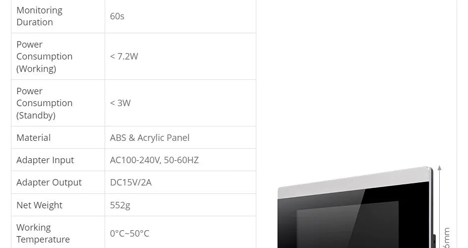 4 Wire WIFI Tuya Smart 7" Touch Screen Monitor BA15D-S Menu Motion Detection For HOMSECUR 1080P Video Doorphone Intercom