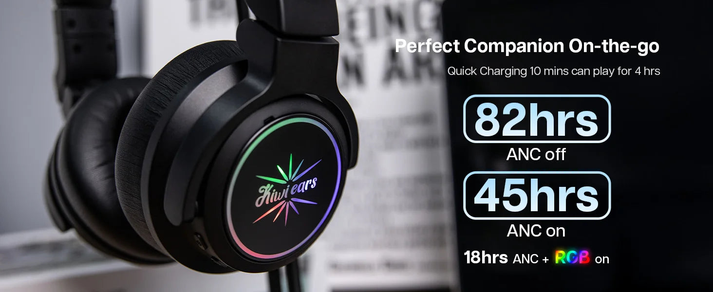 Kiwi Ears Aventus Wireless Headphones - Over-Ear Active Noise Cancellation Tidesmit