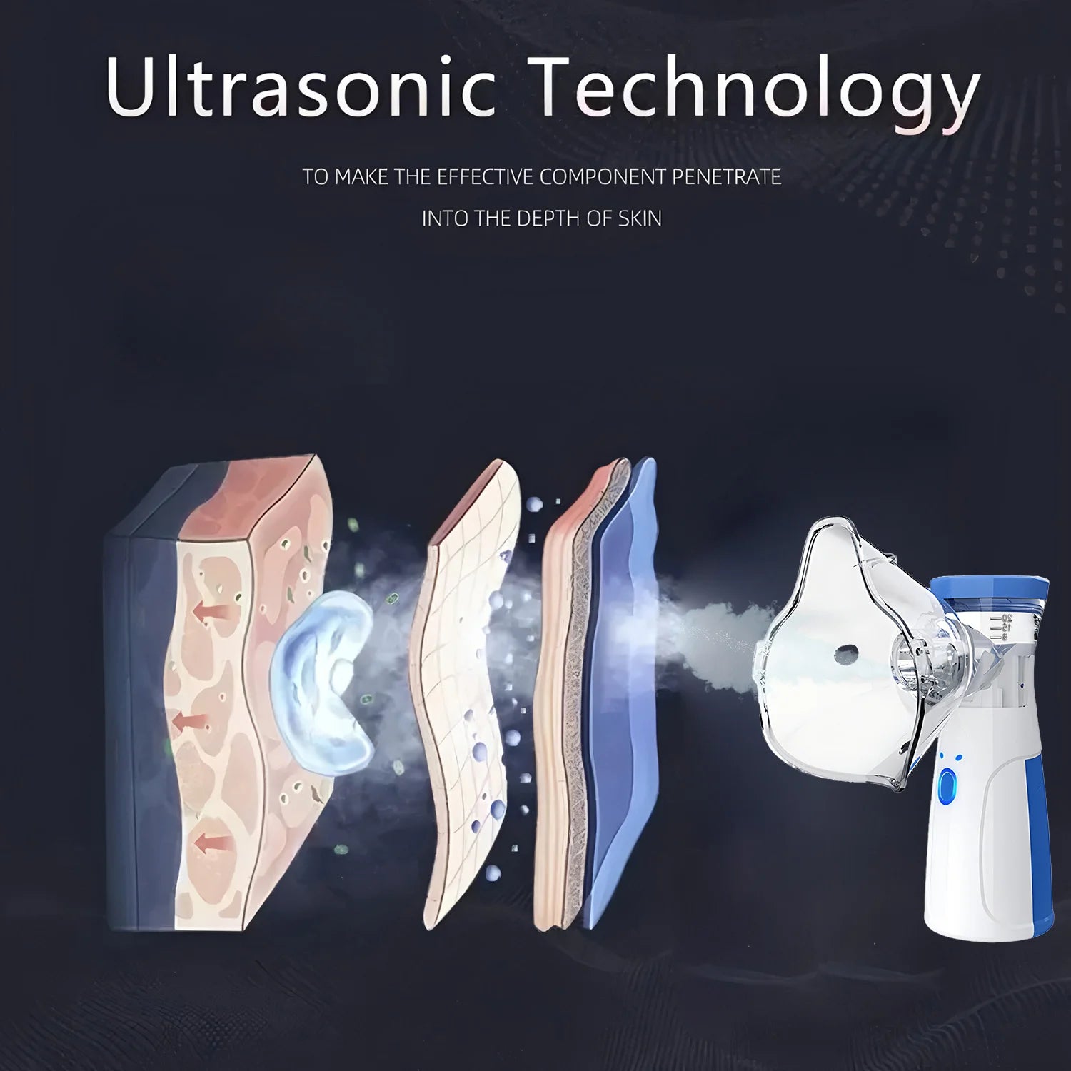 Nano ionic facial steamer with ultrasonic technology emitting warm mist into skin layers for deep hydration and pores.