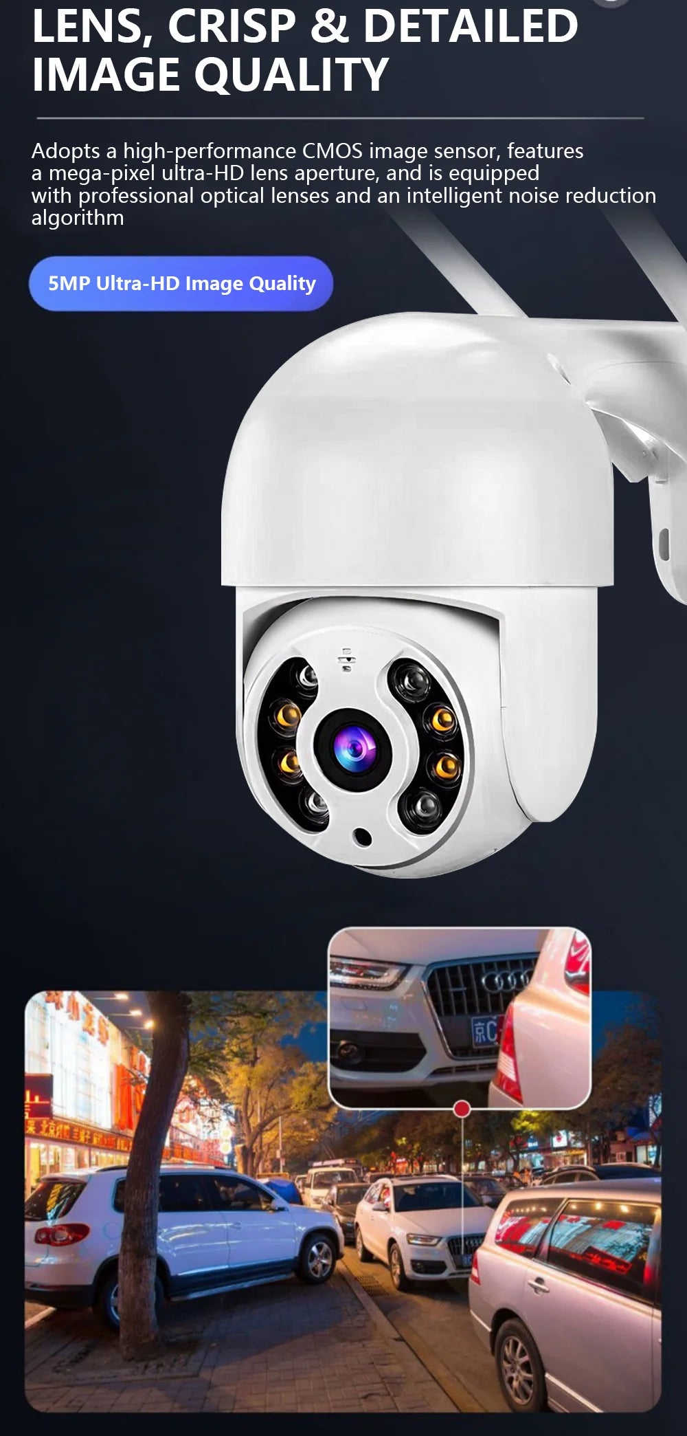8MP 4K Wireless PTZ Camera HD 1080P Color Night Vision Wifi IP Camera Outdoor 5MP Ai Auto Tracking CCTV Surveillance Cam V360PRO