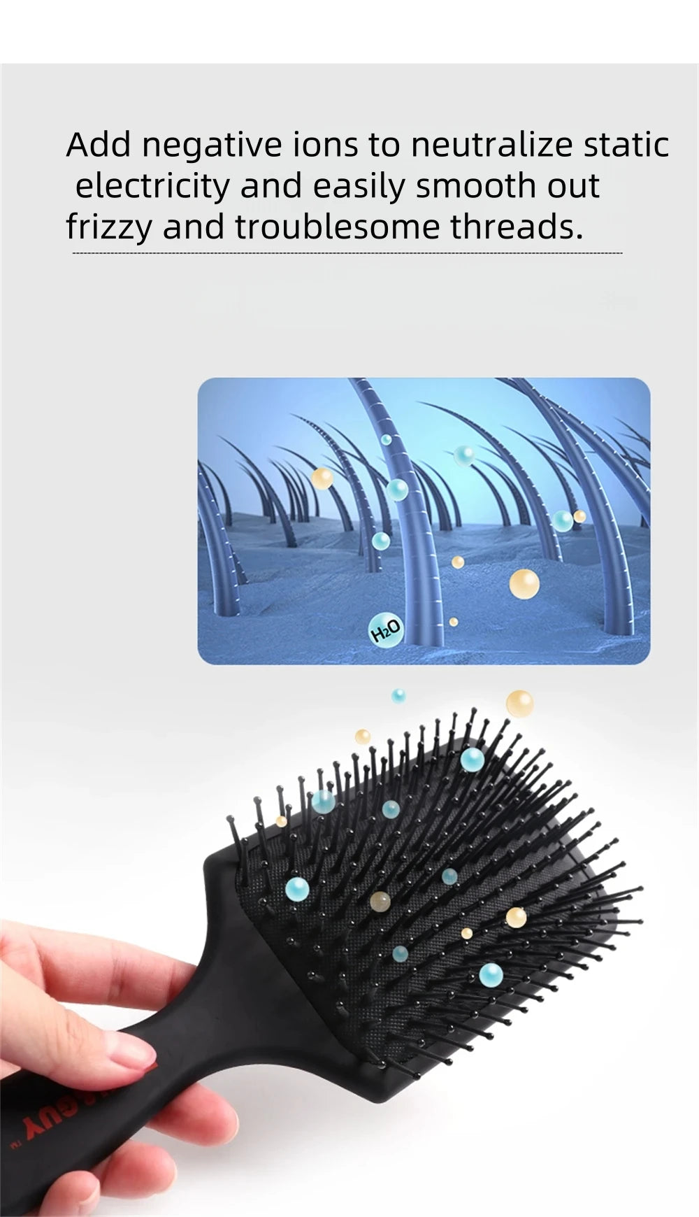 Massage Hair Brush: Anti-Static Scalp Comb for Gentle Daily Styling Massage Chairs Tidesmit
