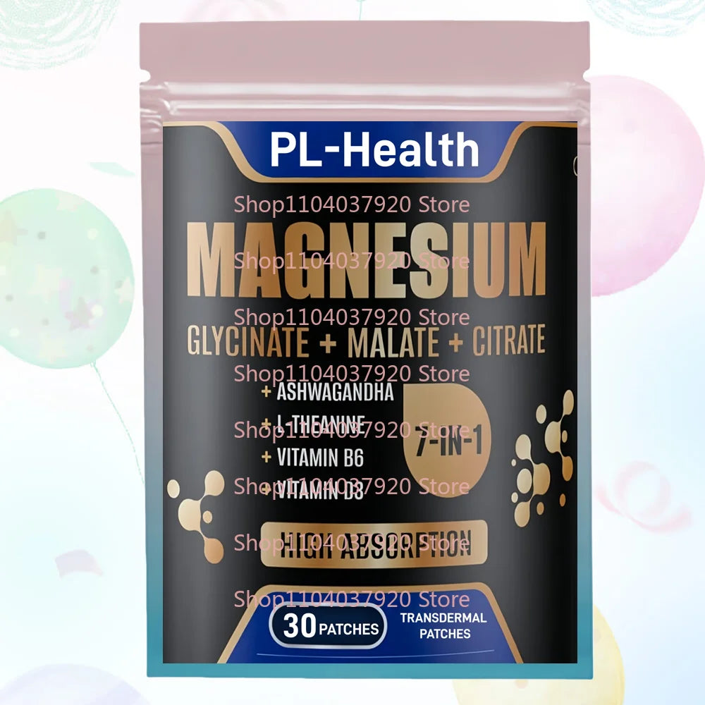 30 Patches Triple Magnesium Complex  Transdermal Patches with Glycinate Malate Citrate Relaxation,Muscle,Heart Support