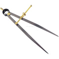 8 Inch Adjustable Divider Leather Compass Lockable Metal Spring Caliper Gauge Woodworking Metalworking Machinist Marking Scribe
