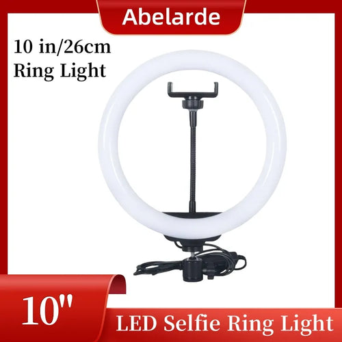 10 Inch LED Ring Light for Video Recording with Adjustable Tripod Stand Tidesmit
