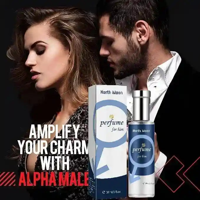 North Moon pheromone cologne for men, 30ml cylinder bottle, long-lasting charismatic scent for confident dating.