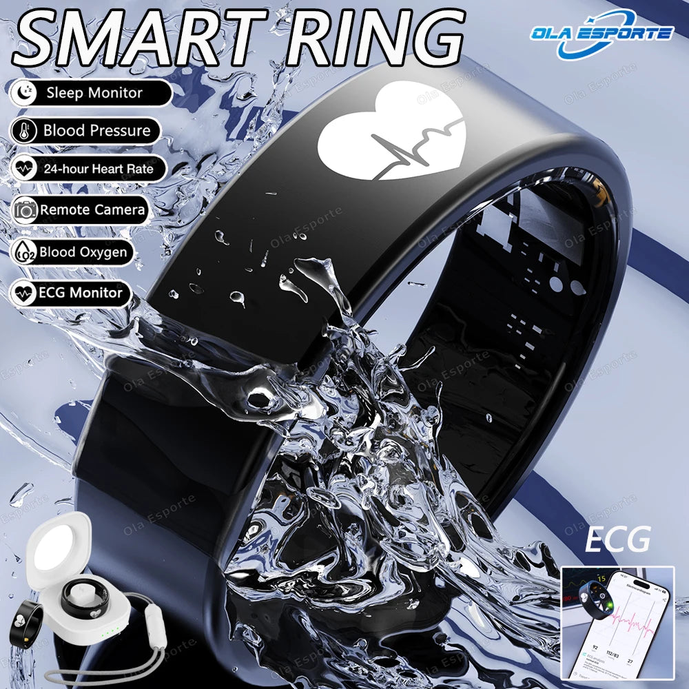 Smart Health Ring with Integrated Heart Rate & Blood Oxygen Monitor Tidesmit