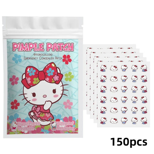 Hello Kitty hydrocolloid acne concealer patches, 150 count in sealed pouch