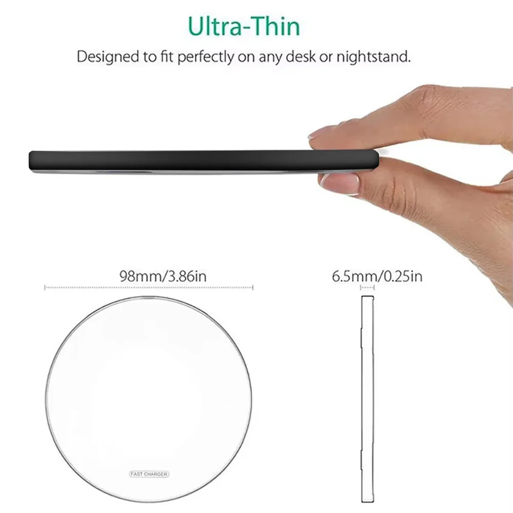 30W Fast Wireless Charger Dock - Qi Certified for iPhone & Android Tidesmit