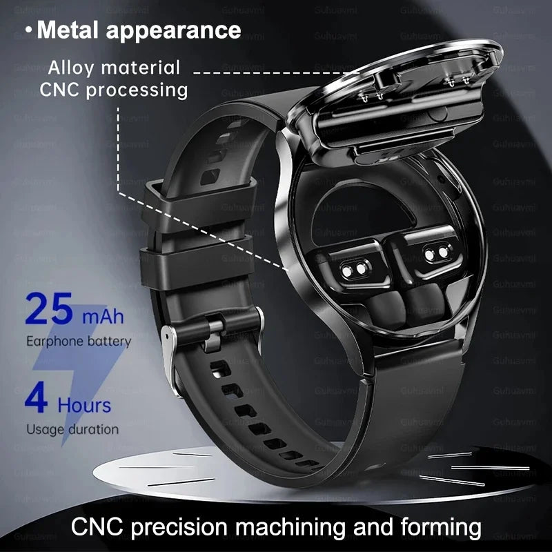 New X10 Headset Smart Watch TWS 2 in 1 Wireless Bluetooth Earphone Blood Pressure Heart Rate Testing Sport Music Smartwatch