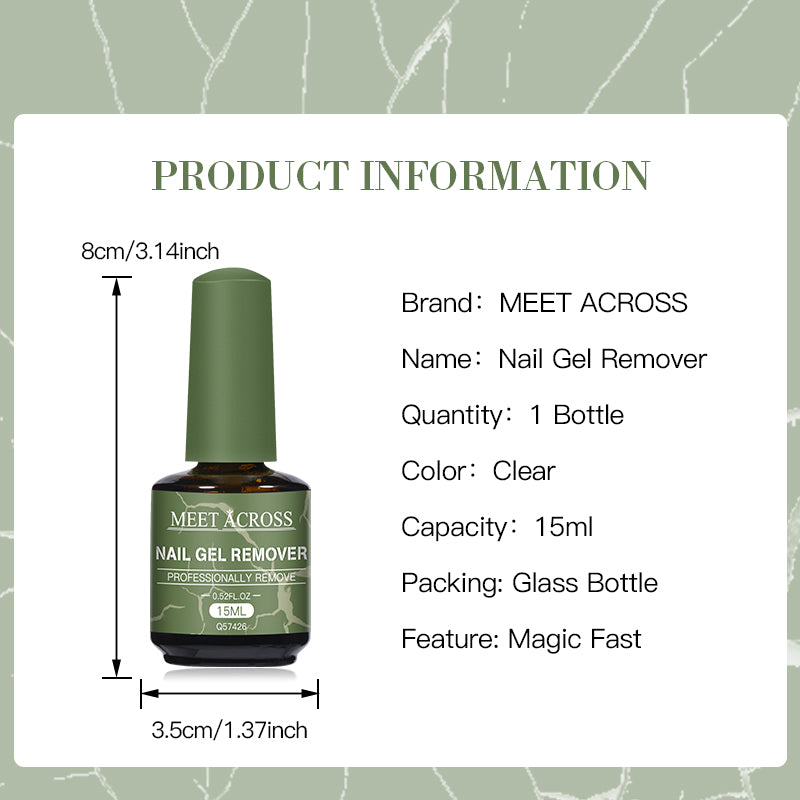 Nail Gel Polish Remover 15ml - Fast UV Soak Off Gel Solution Permanent Makeup Machines Tidesmit