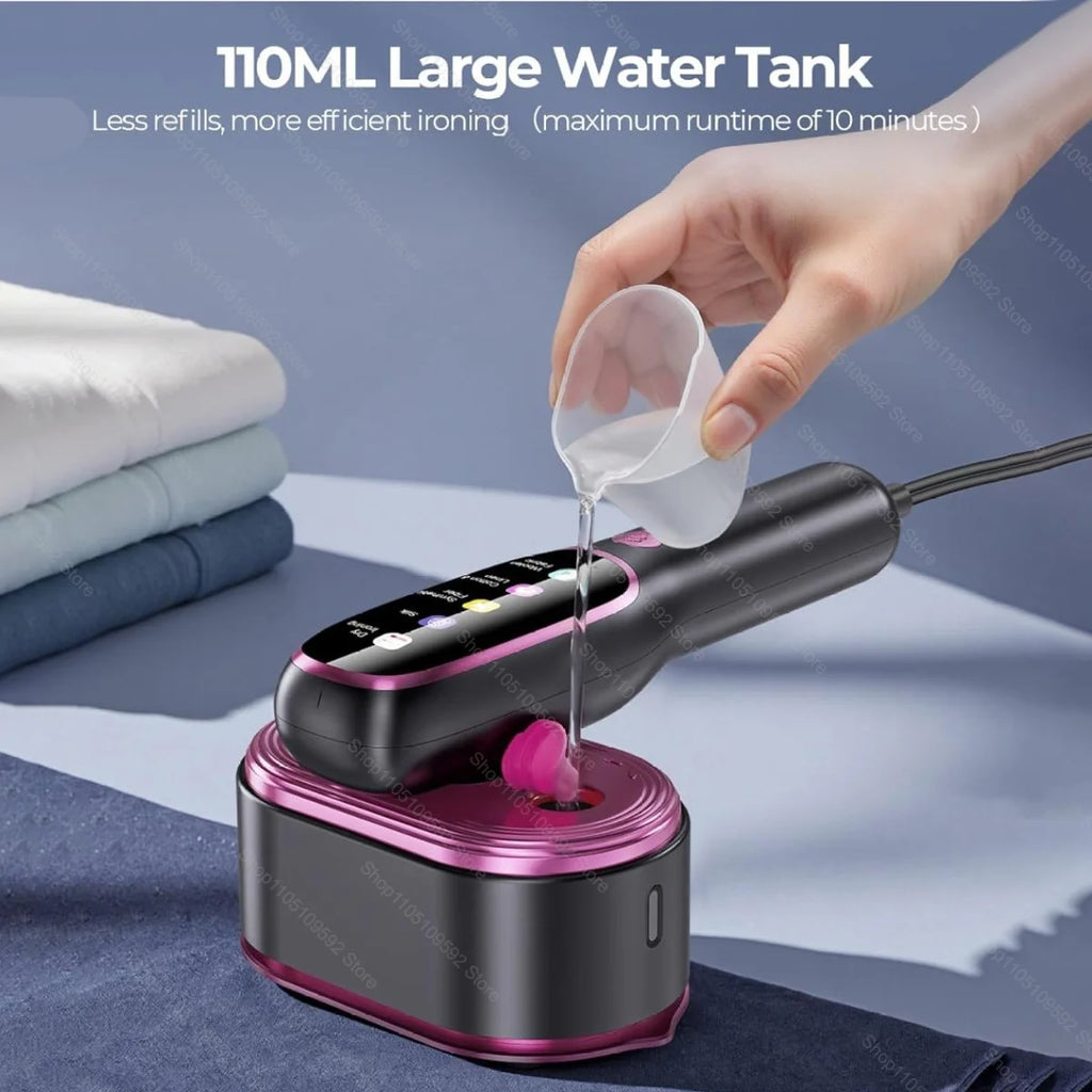 Tidesmit 1200W professional handheld garment steamer side view showing portable fast heating fabric iron design