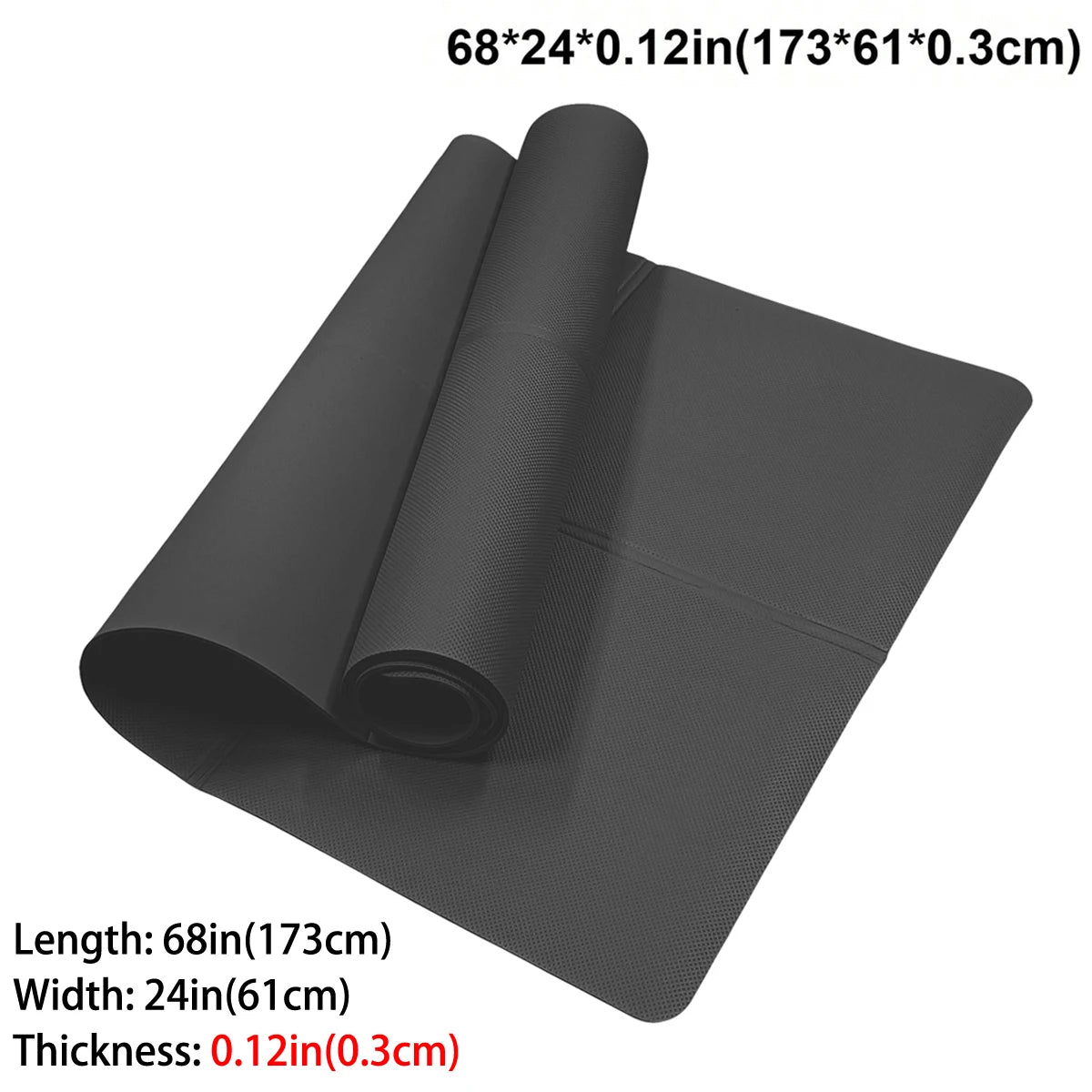 Foldable Yoga Mat Black Eco Friendly EVA Folding Travel Fitness Exercise Mat 3/4/6mm Thicknesses for Yoga Floor Workouts