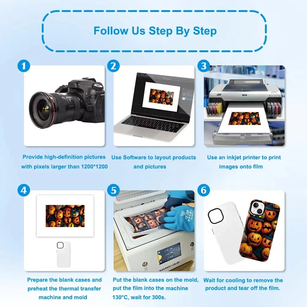 3D Sublimation Film for Phone Cases - Professional DIY Heat Press Supplies Tidesmit