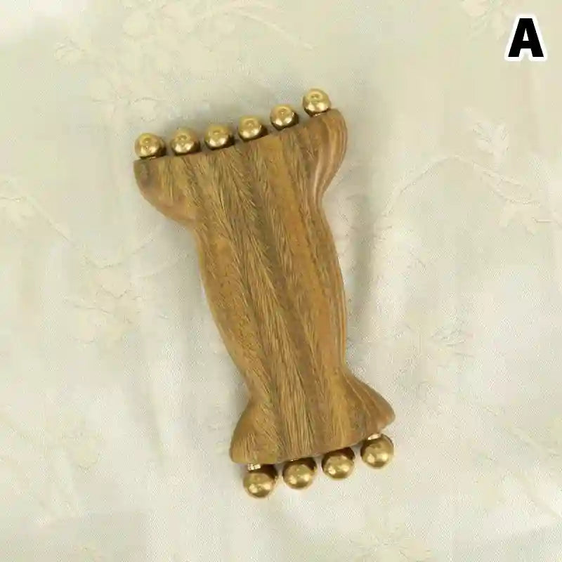 Fascia Massage Tool: Brass Gold Facial Lifting Deep Tissue Massager Fascia Gun A Tidesmit