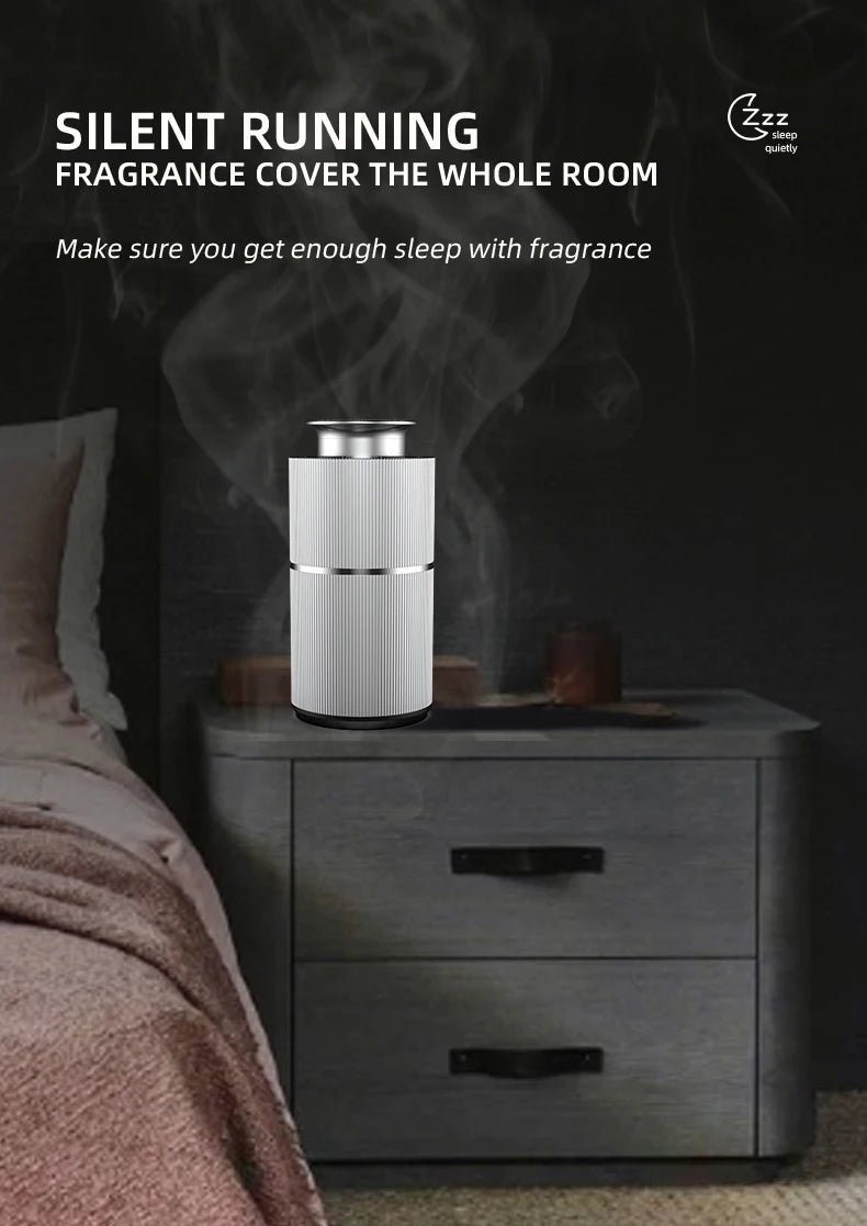 Metal Body Smart Car Diffuser Portable Rechargeable Waterless Aroma Nebulizer Home Office Essential Oil Fragrance Machine