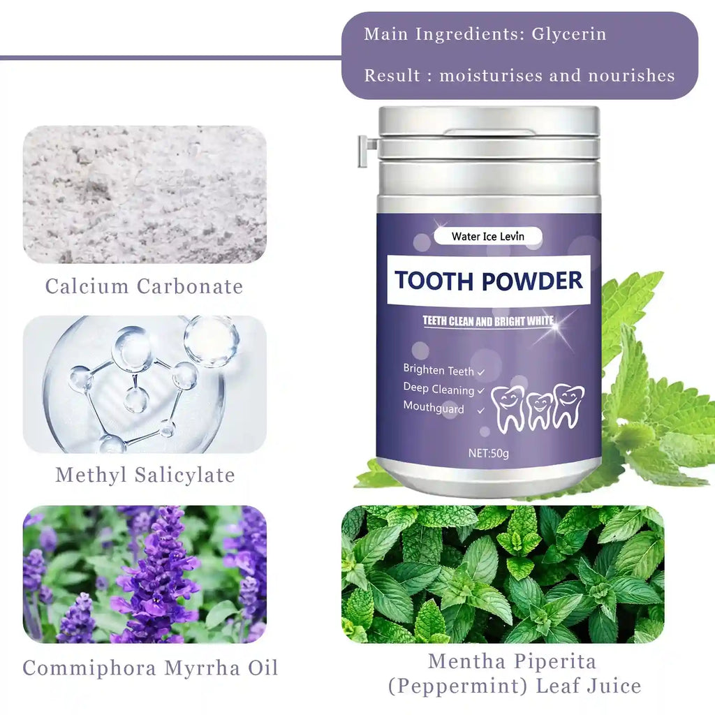 Tidesmit pearl tooth powder for effective yellow stain removal and fresh breath oral care