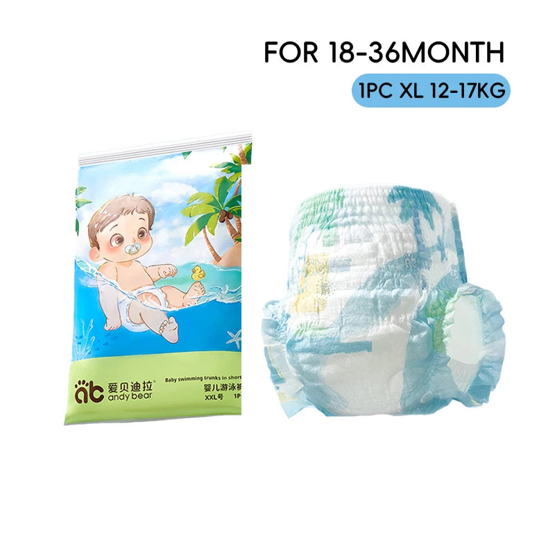 Waterproof Baby Swimming Diaper Disposable Swimwear Pull-Up Pants 0-3 Years Toddler Aquatic Trousers Infant Baby Swimming Trunks