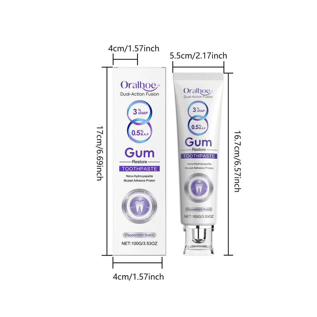 Tidesmit gum repair whitening toothpaste for sensitive teeth, plaque removal, and fresh breath dental care.