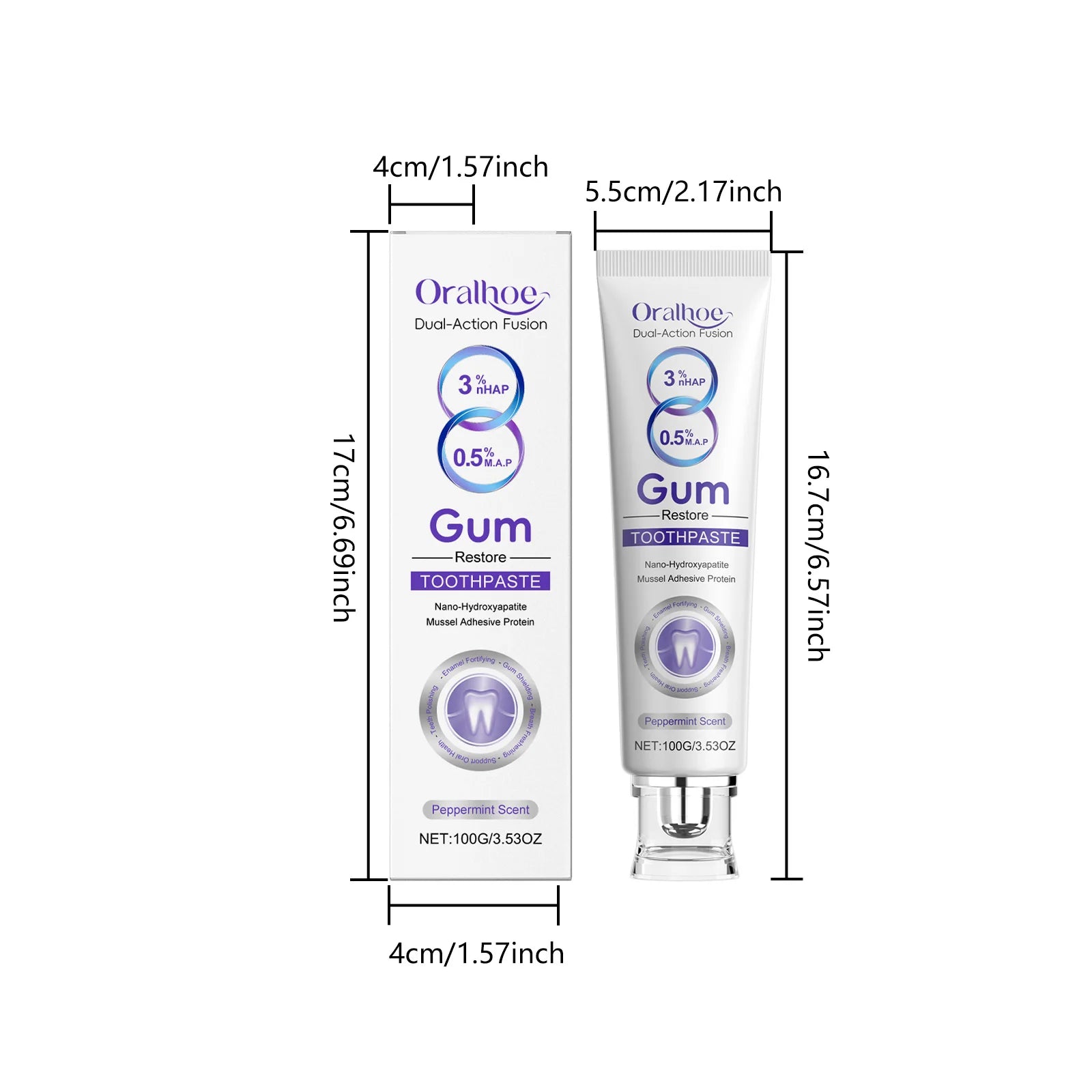 Tidesmit gum repair whitening toothpaste for sensitive teeth, plaque removal, and fresh breath dental care.