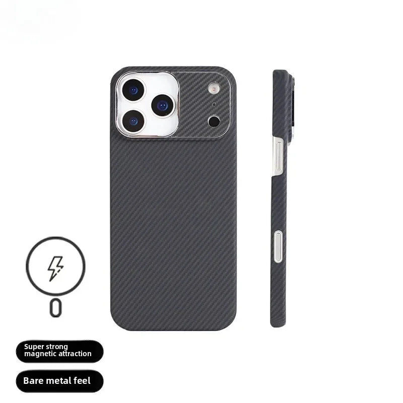 iPhone 17 Pro Max Aramid Fiber Case - Slim Military-Grade Protection 600D Semi-fine hole Tidesmit