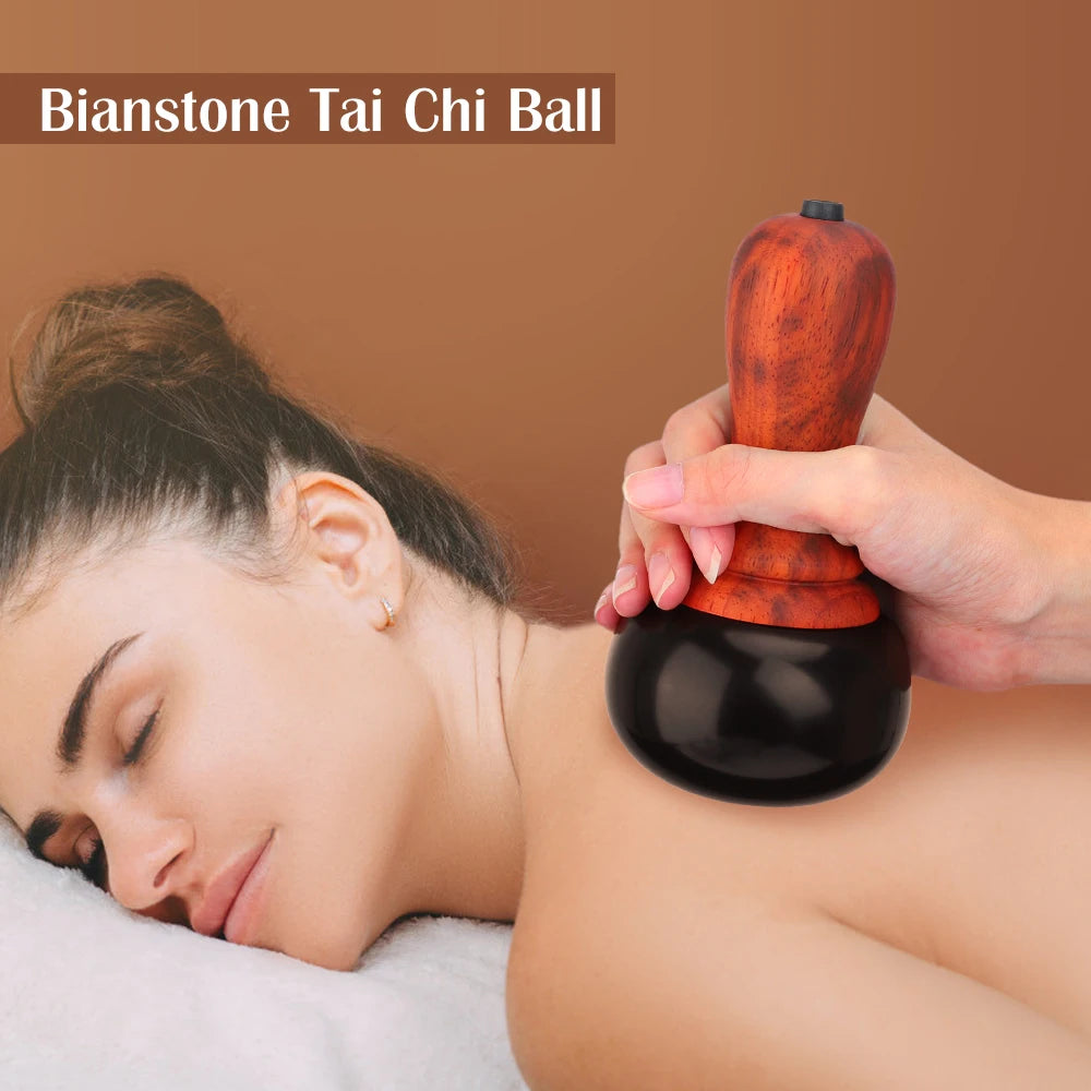 Electric Gua Sha Massager | Heated Bianstone Face & Body Tool Back Massage Instrument Tidesmit