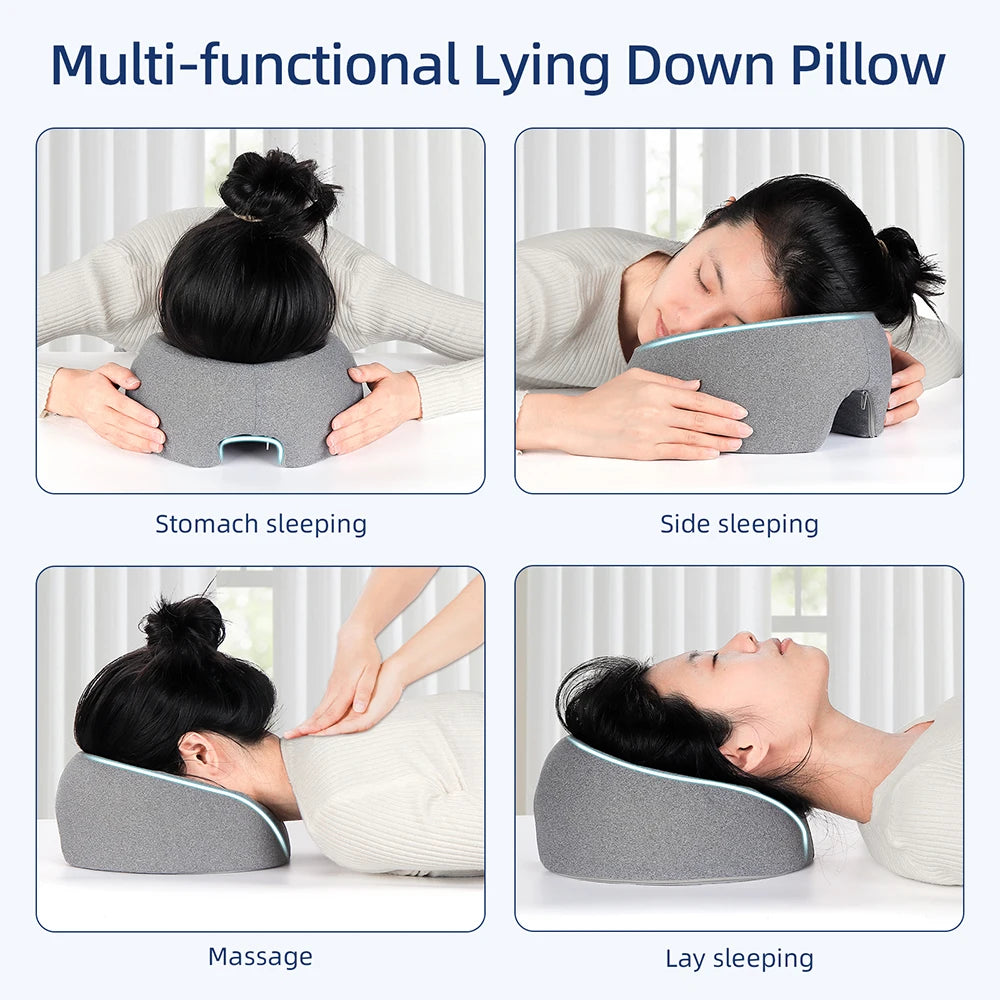 Face Down Pillow for Sleeping: Ergonomic Memory Foam Wellness Support Relaxation Treatment Tidesmit