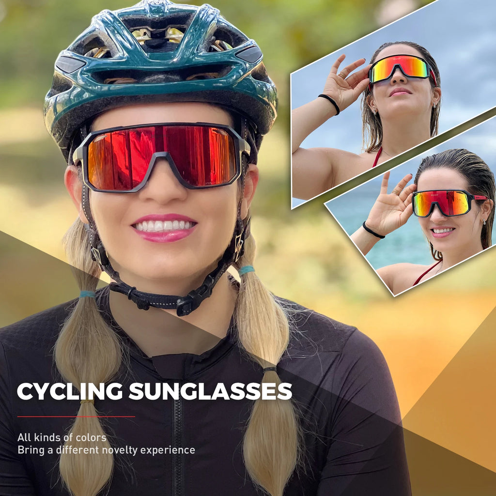 SCVCN Cycling Glasses Outdoor Sports Bicycle Sunglasses Women Road Bike Glasses Men MTB Cycling Sunglasses