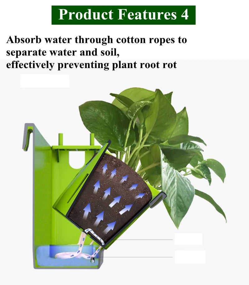 Plant Wall Flowerpot Modular Vertical Greening Basin Stackable Combination Wall Hanging Planter Flower Pots Garden Decoration