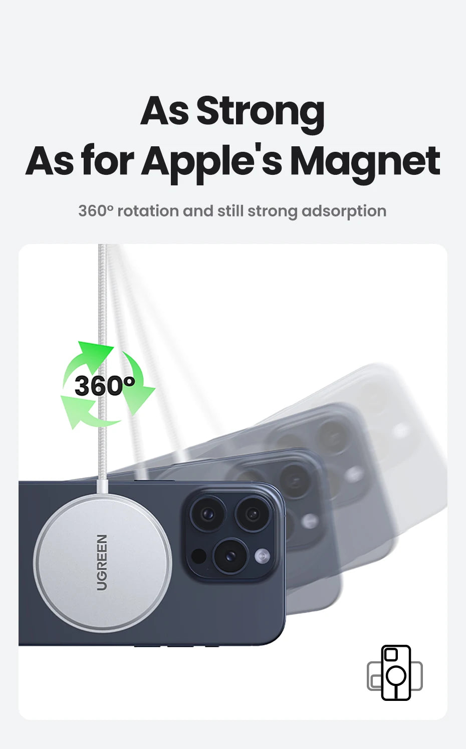 Wireless Charger for iPhone 16: Qi2 Certified MagSafe Compatible Pad Tidesmit