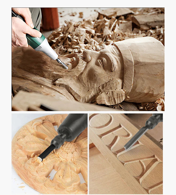 220V Electric Chisel Carpentry Root Carving Knife Tool Sculpture Carpenter Chisel Woodworking Tool Wood Carving Powerful Chisel