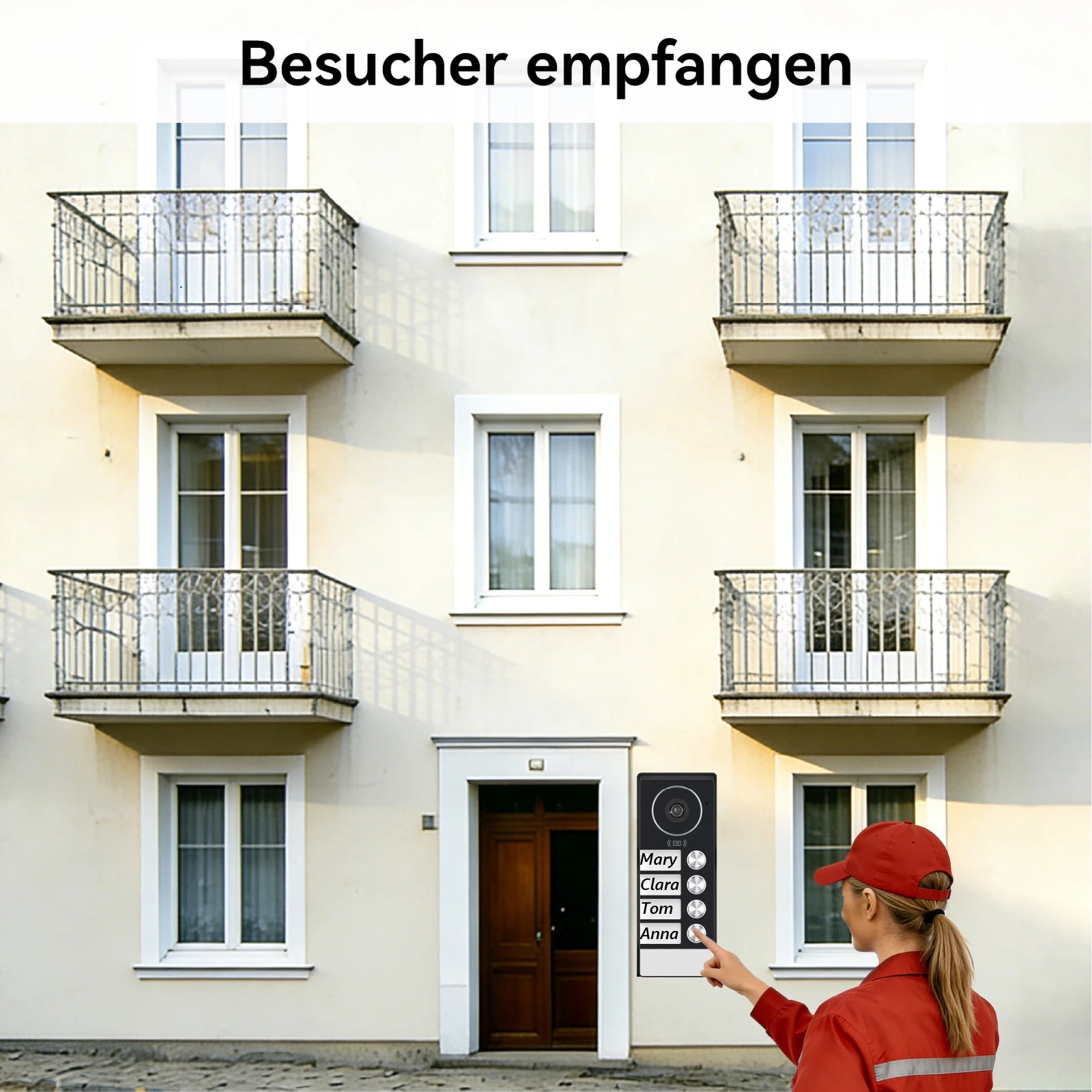 7" Touch Monitor Tuya WIFI Video Building Intercom System 2 Wire Cable Port 2-4 Units Apartment Video Door Phone Doorbell Kits