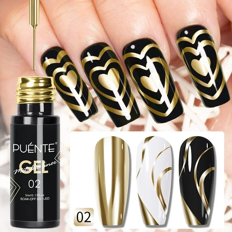 Cat Eye Magnetic Gel Polish 7.5ml - Professional Long-Lasting Nail Art Permanent Makeup Machines 5ml Metallic liner 2