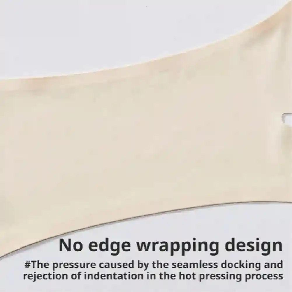 A close-up of a seamless, beige V-shape face mask bandage with a smooth, matte fabric texture.