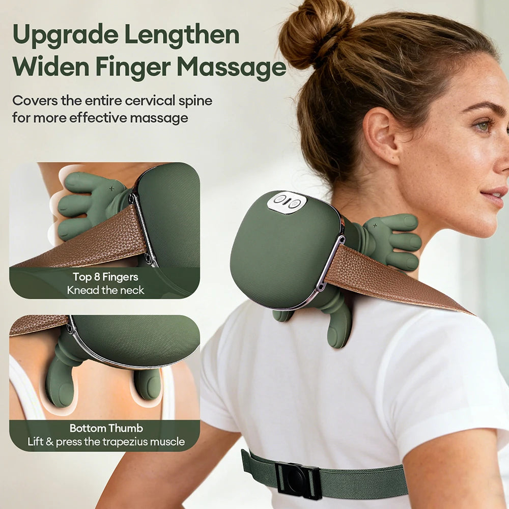 4D Neck and Shoulder Massager: Bionic Kneading Wireless Electric Massager Body Shaping Massage Equipment Tidesmit