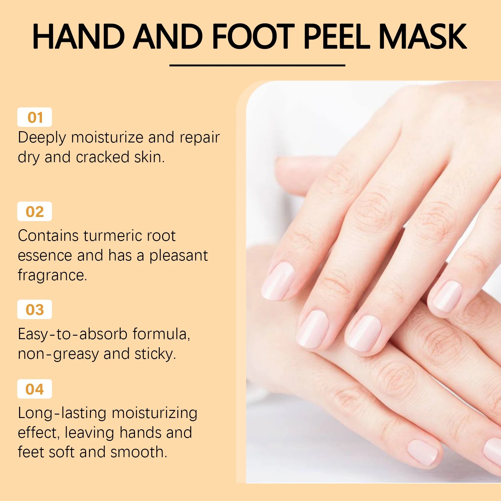 Vitamin C Turmeric Hand Mask for Exfoliation and Skin Repair - Tidesmit Scrubs Treatments Tidesmit