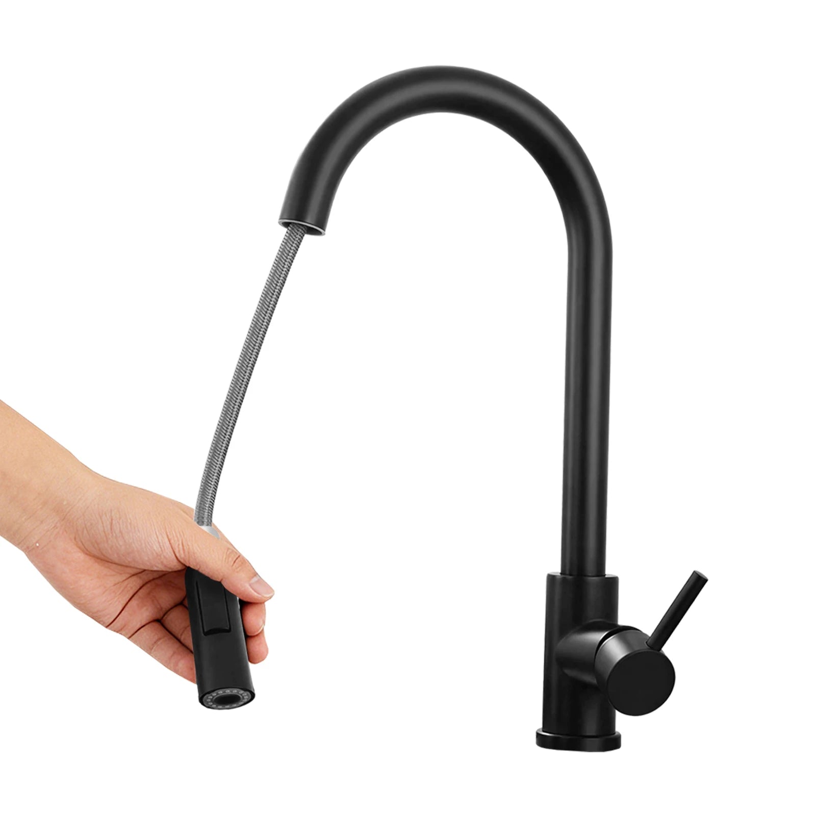 Residential Kitchen Sink Fixture, Pull-out Kitchen Tap, 360° Rotatable Cold Hot Tap with Dual Water Modes, Tap for Vegetable Washing & Cookware Cleaning