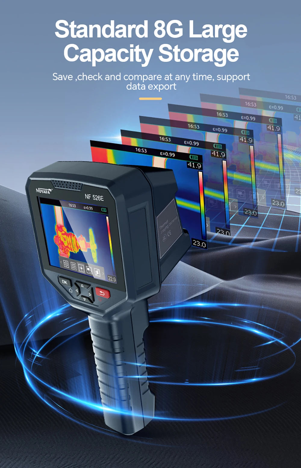 NOYAFA NF-526E Thermal Imager 256*192 Handheld thermal Camera Infrared Temperature Meter For Repair, PCB, Circuit Testing