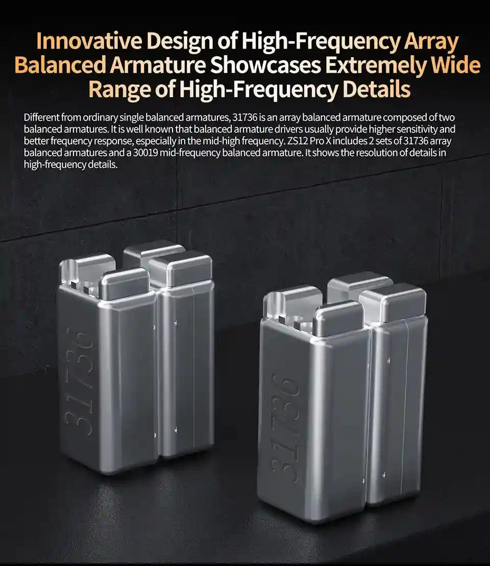 KZ ZS12 PRO X Hybrid IEMs with 1DD+5BA Drivers for Precision Audio Tidesmit